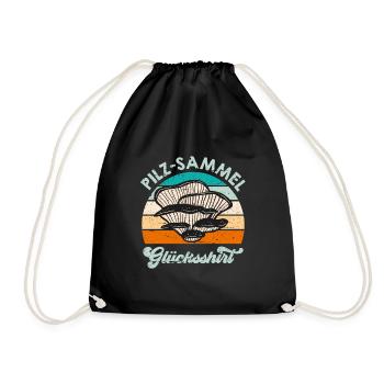 Mushroom Collection Lucky Shirt Mushroom Picker - Drawstring Bag - black - Front