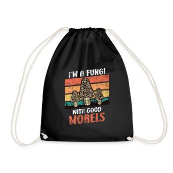 Je suis un champignon avec un bon cueilleur de champignons Morels - Sac de sport léger - noir - Devant