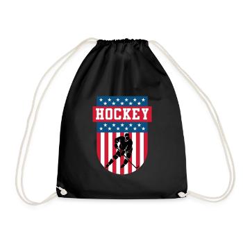 Joueurs de hockey sur glace hockey sur glace hockey usa - Sac de sport léger - noir - Devant