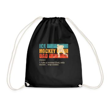 Eishockey Dad Eishockey Papa - Turnbeutel - Schwarz - Vorne