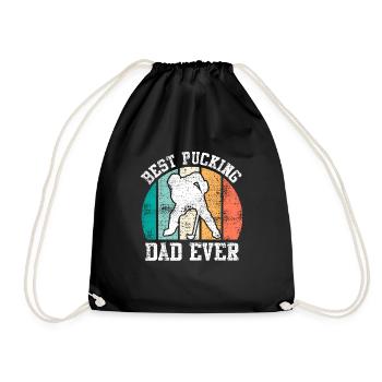 Best Pucking Dad Ever Hockey Dad - Turnbeutel - Schwarz - Vorne