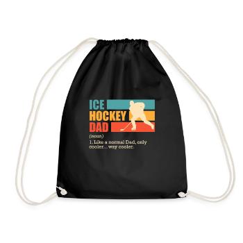 Eishockey Dad Eishockey Papa - Turnbeutel - Schwarz - Vorne