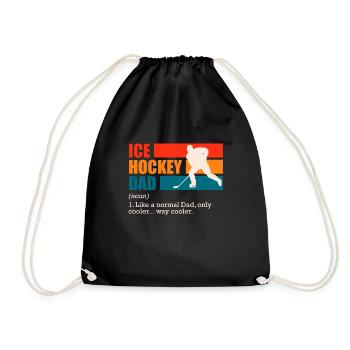 Eishockey Dad Eishockey Papa - Turnbeutel - Schwarz - Vorne