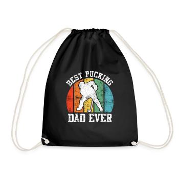 Best Pucking Dad Ever Hockey Dad - Turnbeutel - Schwarz - Vorne