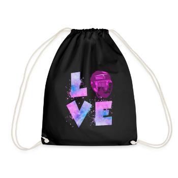 Ice Hockey Love Ice Hockey Women - Drawstring Bag - black - Front