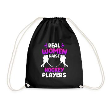 De vraies femmes éduquent les joueuses de hockey - Sac de sport léger - noir - Devant