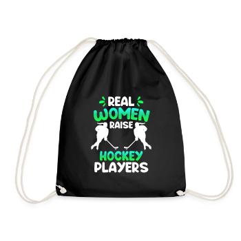 De vraies femmes éduquent les joueuses de hockey - Sac de sport léger - noir - Devant