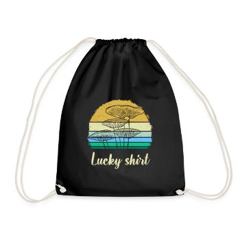 Lucky Shirt Cueilleur de champignons Cueillette de champignons Shrooming - Sac de sport léger - noir - Devant