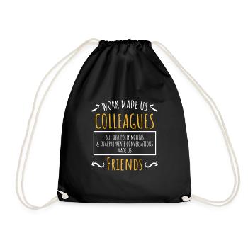 Arbeitskollege Freund Verabschiedung Jobwechsel - Turnbeutel - Schwarz - Vorne