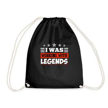 I was working with legends Verabschiedung - Turnbeutel - Schwarz - Vorne