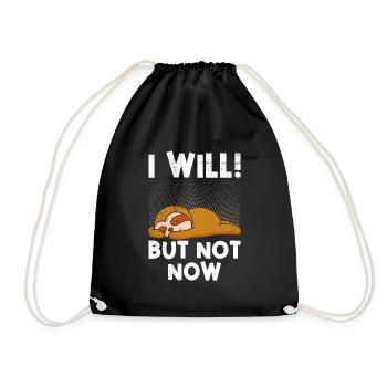 Sloth colleague I make motivation later - Drawstring Bag - black - Front