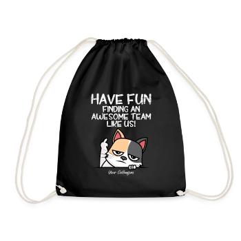 Job change colleague Farewell new job - Drawstring Bag - black - Front