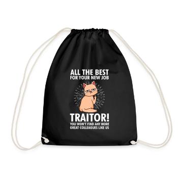 All the best new job Job change Work - Drawstring Bag - black - Front