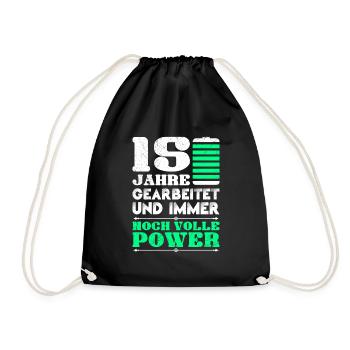 Service anniversary 15 years company anniversary - Drawstring Bag - black - Front