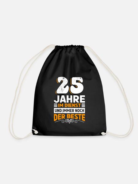 Dienstjubiläum 25 Jahre Arbeitsjubiläum 25 Jahre - Turnbeutel - Schwarz