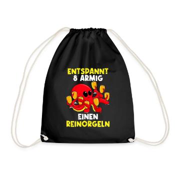 Entspannt achtarmig einen reinorgeln Saufen Party - Turnbeutel - Schwarz - Vorne