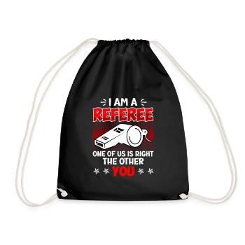 Je suis arbitre l’un de nous a raison - Sac de sport léger - noir - Devant