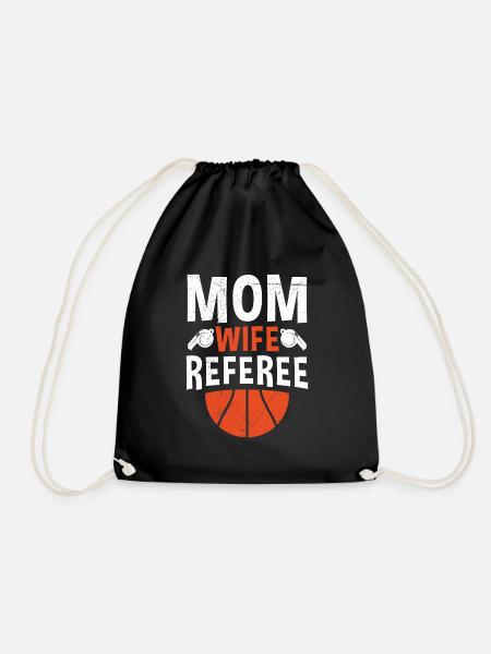 Mom Wife Referee Schiedsrichter Damen - Turnbeutel - Schwarz
