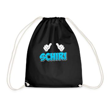 Schiri Schiedsrichter - Turnbeutel - Schwarz - Vorne