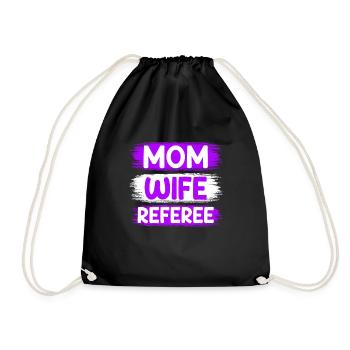 Maman Épouse Arbitre Mère Femme Arbitre - Sac de sport léger - noir - Devant