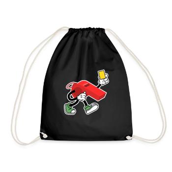Sifflet de l’arbitre avec carton jaune Shiri - Sac de sport léger - noir - Devant