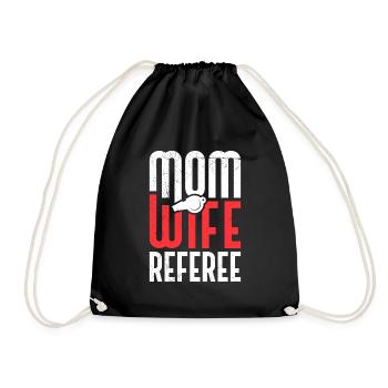 Twin Mother Mom 2 Children Mother Son Daughter - Drawstring Bag - black - Front