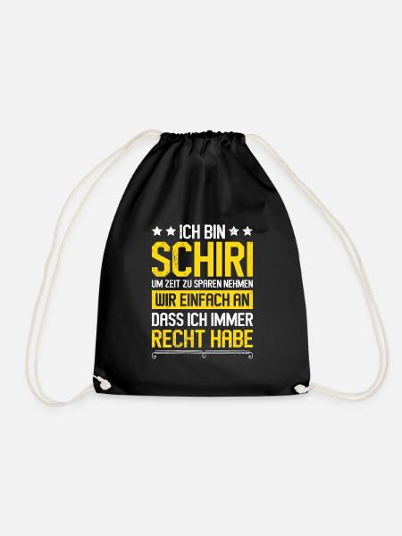 Schiedsrichter hat immer Recht Schiri Spruch - Turnbeutel - Schwarz