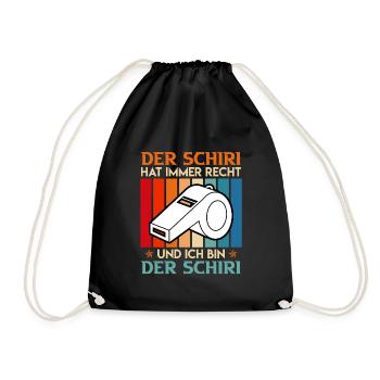 Der Schiri hat immer Recht und ich bin der - Turnbeutel - Schwarz - Vorne