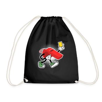 Sifflet de l’arbitre avec carton jaune Shiri - Sac de sport léger - noir - Devant