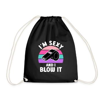 Je suis sexy et je le souffle SChiedsrichterin - Sac de sport léger - noir - Devant