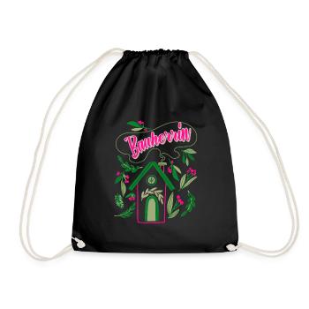 Bauherrin Eigenheim Damen - Turnbeutel - Schwarz - Vorne