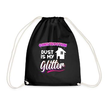 Client Builder Baustaub Eigenheim - Drawstring Bag - black - Front