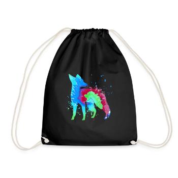 Fuchs Kunst Jäger Fuchsjagd Jagd - Turnbeutel - Schwarz - Vorne