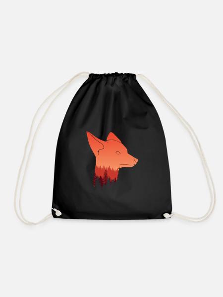 Fuchskopf Fuchs - Turnbeutel - Schwarz