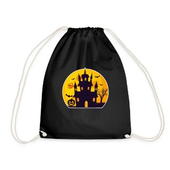 Grusel Schloss Halloween - Turnbeutel - Schwarz - Vorne