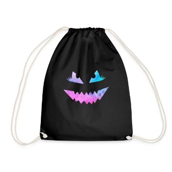 Creepy Mask Halloween - Drawstring Bag - black - Front