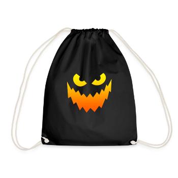 Grusel Maske Halloween Party - Turnbeutel - Schwarz - Vorne