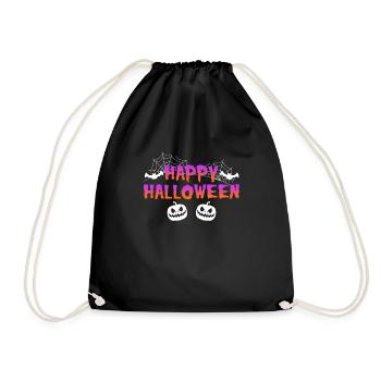 Fröhliches Halloween - Turnbeutel - Schwarz - Vorne