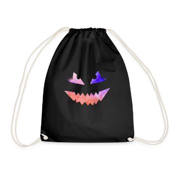 Creepy Mask Halloween - Drawstring Bag - black - Front