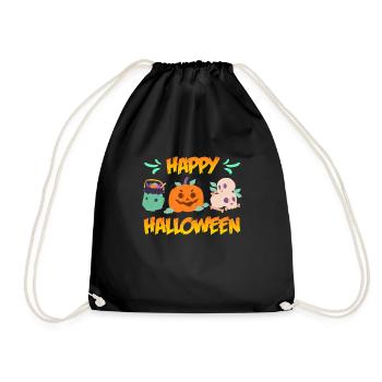 Happy Halloween - Turnbeutel - Schwarz - Vorne