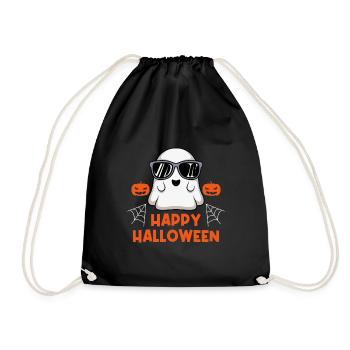 Happy Geister Halloween - Turnbeutel - Schwarz - Vorne