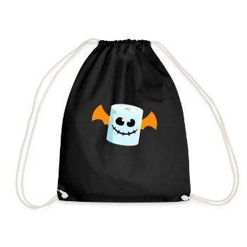 Papier toilette Bat Halloween - Sac de sport léger - noir - Devant
