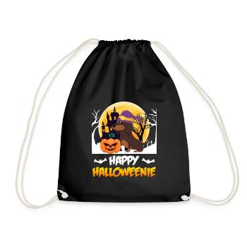 Joyeux chien teckel Halloween - Sac de sport léger - noir - Devant