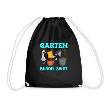 Garten Buddel Shirt Gartenarbeit - Turnbeutel - Schwarz - Vorne