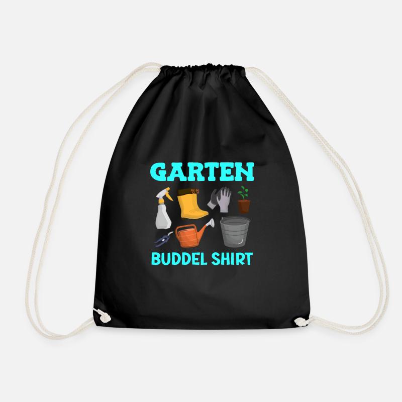 Garten Buddel Shirt Gartenarbeit - Turnbeutel - Schwarz
