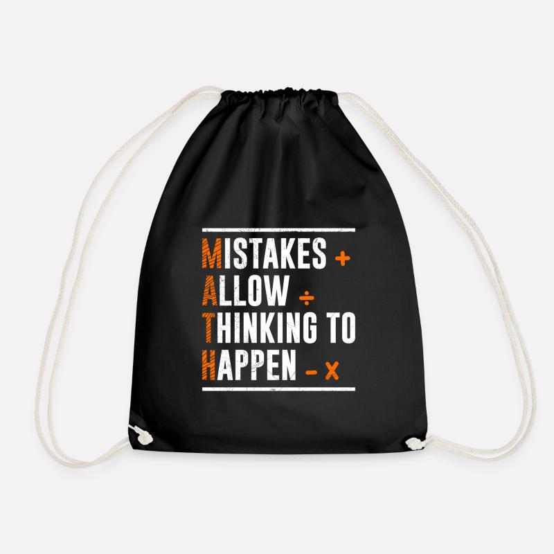 Mistakes allow Thinking to happen Mathe - Turnbeutel - Schwarz
