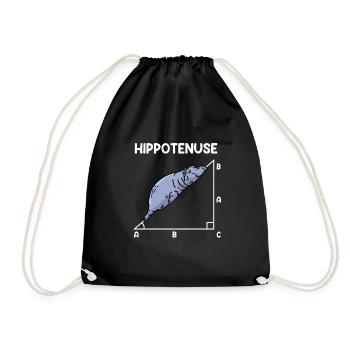 Math Hippo Professeur de mathématiques Hippotenuse - Sac de sport léger - noir - Devant