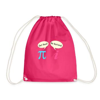 Mathe Spruch Komplexe Zahl Pie get real - Turnbeutel - Fuchsia - Vorne
