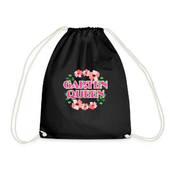Garten Königin Gärtnerin - Turnbeutel - Schwarz - Vorne