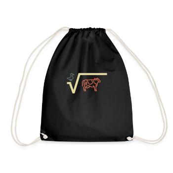 Racine de canard de vache - Sac de sport léger - noir - Devant